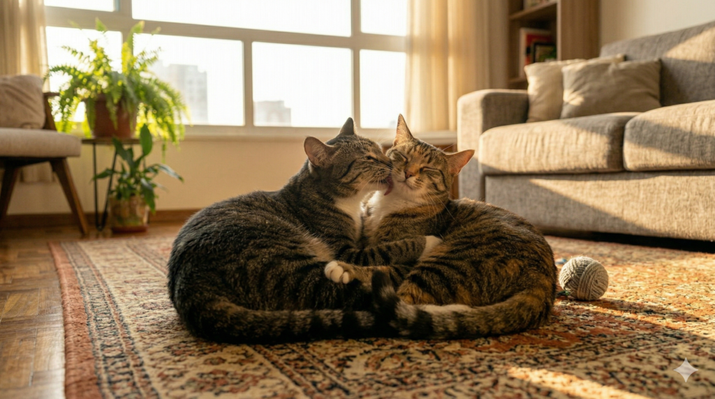 Home gatos amorosos